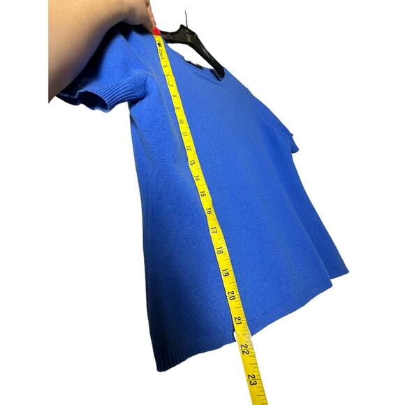 Vintage Valerie Stevens 2 Ply Cashmere Cobalt Bright Blue Short Sleeve Sweater‎ - Picture 9 of 12